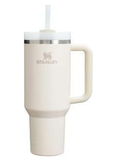 Stanley Quencher H2.0 Tumbler with Handle & Straw 40 oz | Twist On 3-Way Lid | Cupholder Compatible for Travel | Insulated Stainless Steel Cup | BPA-Free | Cream 2.0  - Image 1