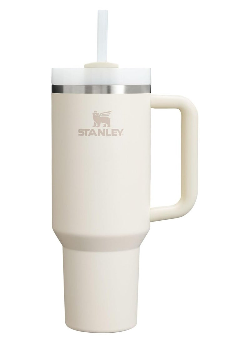 Stanley Quencher H2.0 Tumbler with Handle & Straw 40 oz | Twist On 3-Way Lid | Cupholder Compatible for Travel | Insulated Stainless Steel Cup | BPA-Free | Cream 2.0  - Image 1