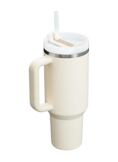 Stanley Quencher H2.0 Tumbler with Handle & Straw 40 oz | Twist On 3-Way Lid | Cupholder Compatible for Travel | Insulated Stainless Steel Cup | BPA-Free | Cream 2.0  - Image 2
