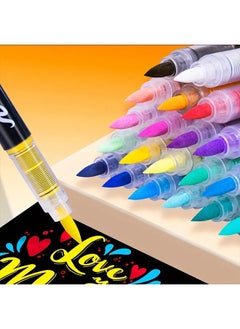 GuangNa 12colors Straight liquid soft tip acrylic marker set stackable color odorless press-free student drawing doodle pen  - Image 4