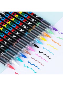 GuangNa 12colors Straight liquid soft tip acrylic marker set stackable color odorless press-free student drawing doodle pen  - Image 2