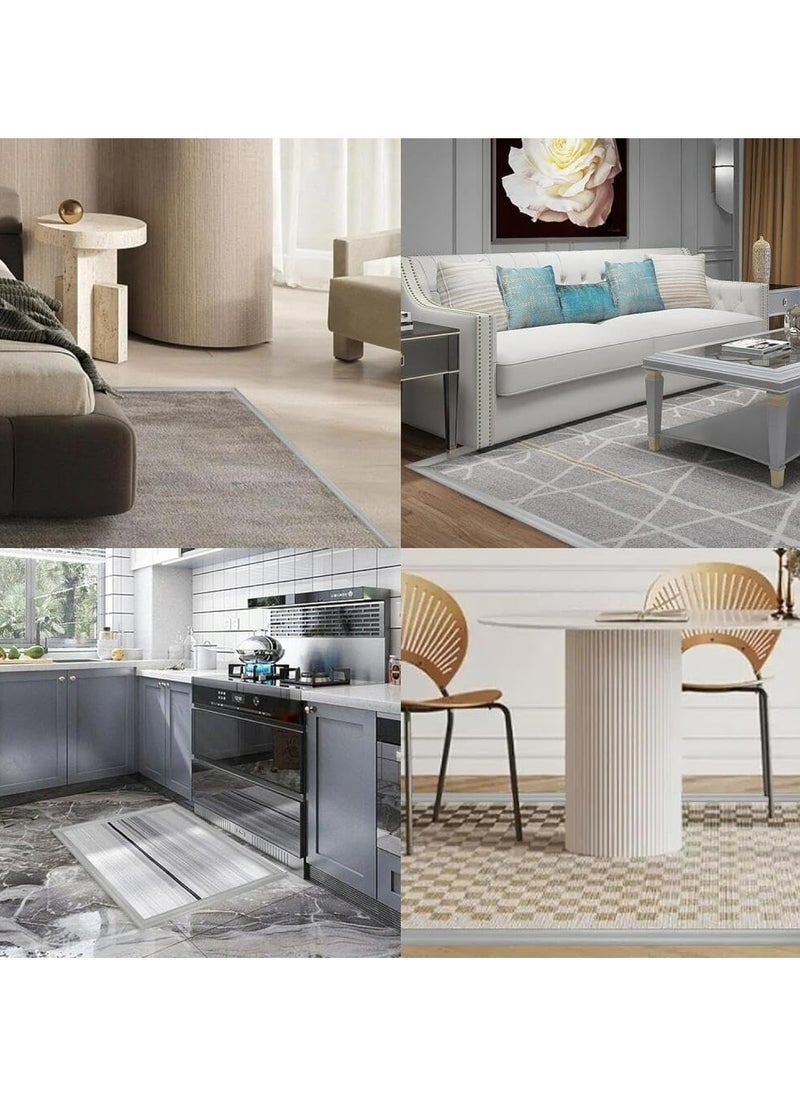 CMGTYYD - Floor Transition Strip,2M*4CM Self Adhesive Vinyl Flooring Transition Strips Floor Cover Strips Wood to Tile Floor Divider Strip for Joining Floor Gaps Tiles Carpet Threshold Transition-Grey - Image 1