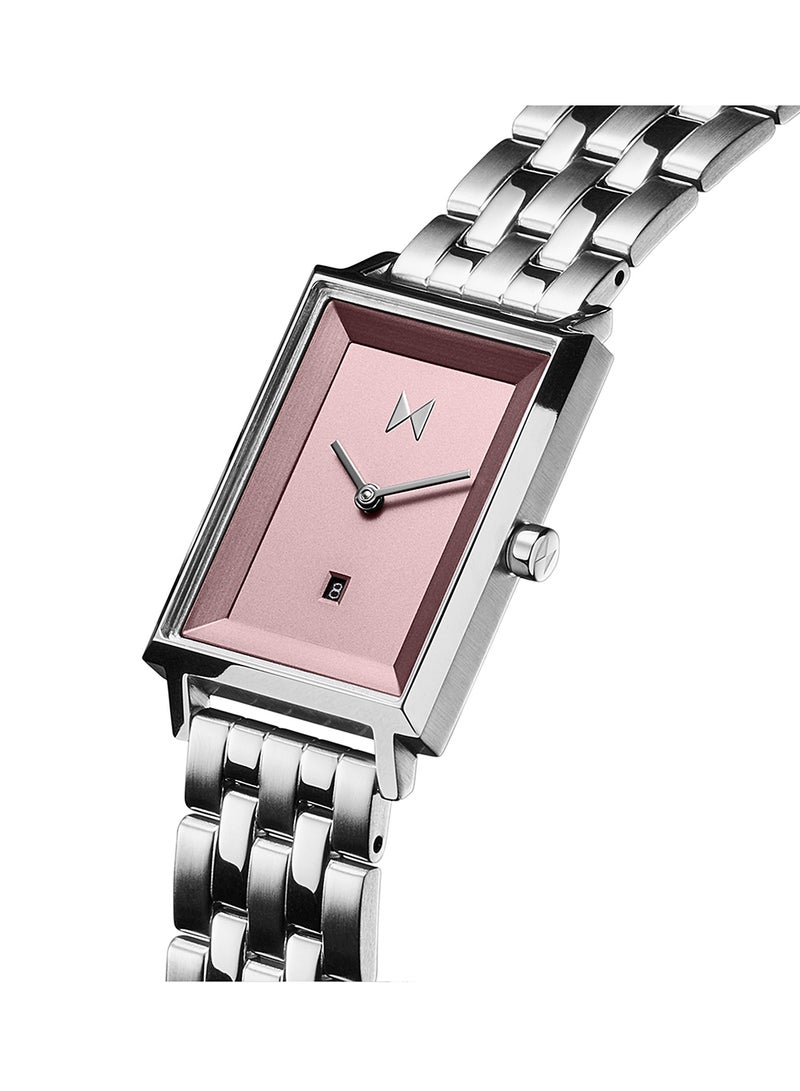 MVMT RECTANGLE ANALOG WOMEN'S PINK CASE WATCH - 28000291-D - Image 3