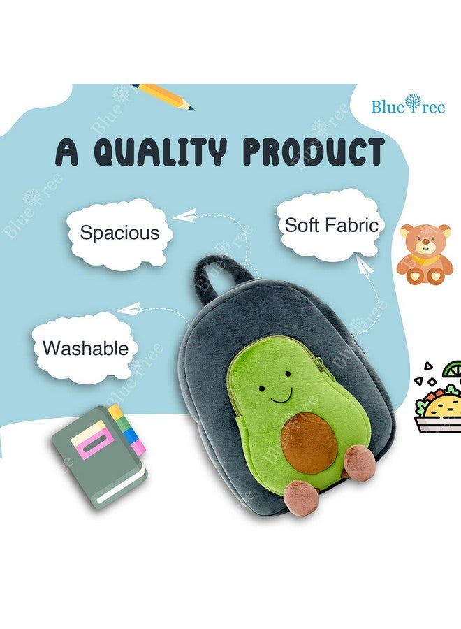 blue tree Cute Kids Backpack Toddler Bag Plush Animal Cartoon Mini Travel Bag for Baby Girl Boy 1-5 Years (small, Avocado Blue, Avocado Blue) - Image 5