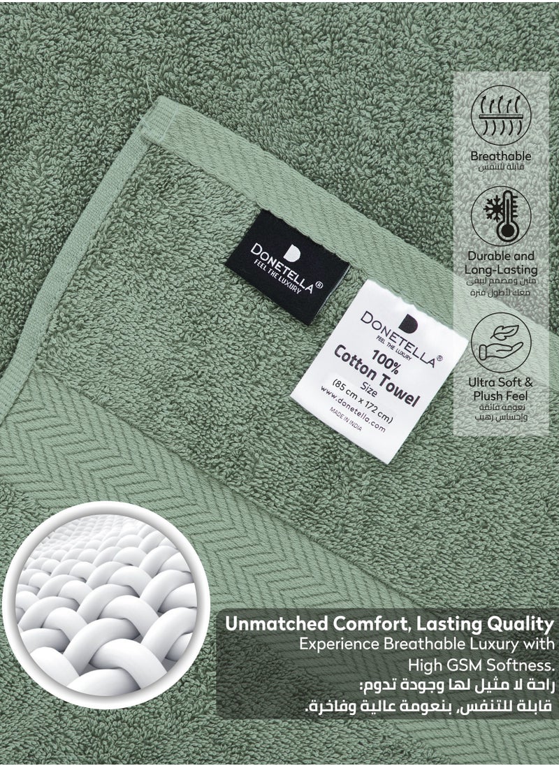 Premium 100 % Combed Cotton 2-Pcs Bath Sheet Set (85 X 172 CM) 600 GSM Large Towel, Highly Absorbent, Quick Dry,Best Towel for Bathroom, Spa And Hotel,Olive Green - pzsku/Z1E9AD5087D0746AAA824Z/45/_/1732876307/735a73e9-efe3-47c3-a20e-215f1d6483bf