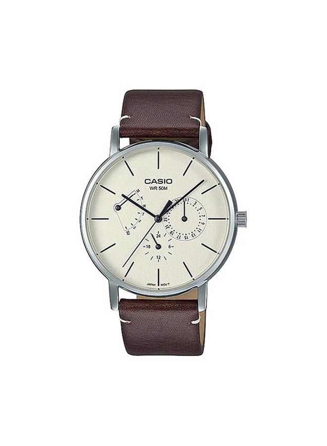 CASIO Leather Chronograph Watch MTP-E320L-5EVDF - Image 1
