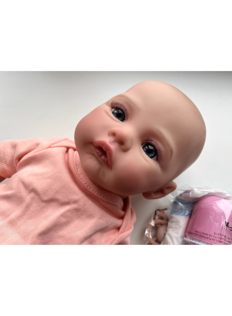 ان بي كي دمية سيليكون بطول ١٩ بوصة، مزينة برسومات يدوية ثلاثية الأبعاد وأوردة شفافة، دمية طفلة واقعية، مجموعة لعب دمية ريبورن. - Image 4