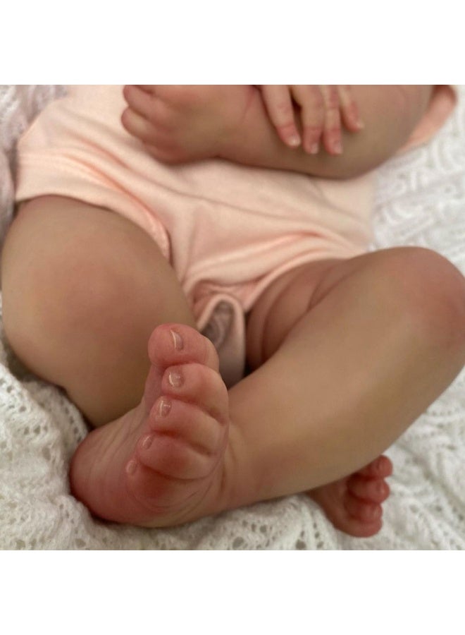 ان بي كي دمية سيليكون بطول ١٩ بوصة، مزينة برسومات يدوية ثلاثية الأبعاد وأوردة شفافة، دمية طفلة واقعية، مجموعة لعب دمية ريبورن. - Image 5