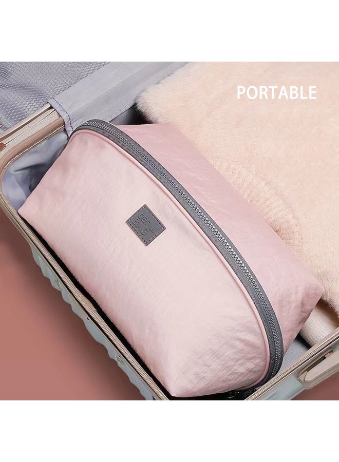 Travel Organizer Bag, Zippered Storage Bag with Compartments for Underwear, Socks, Cosmetic Organizer Portable Underwear Storage Bag for Travel and Home Use (Pink)  - Image 3