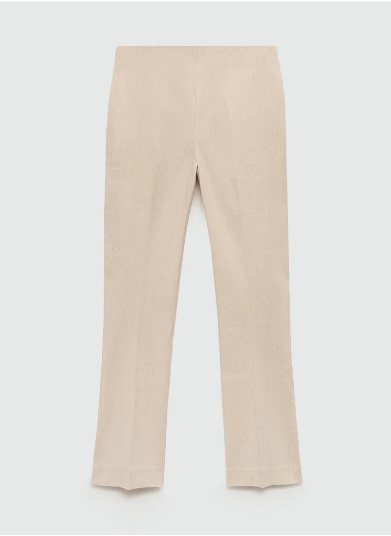 مانجو Linen Flared Trousers