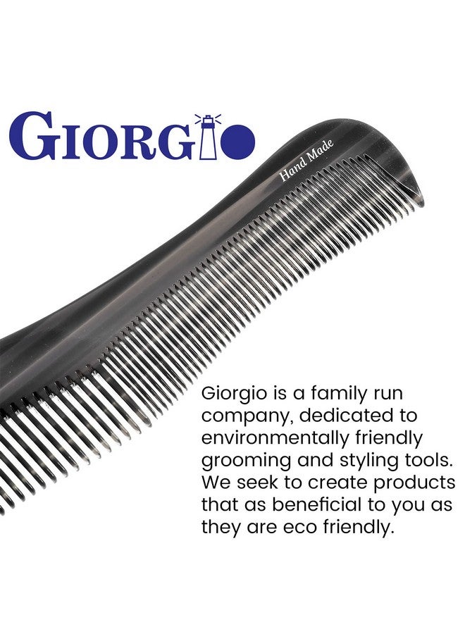جورجيو مشط جيورجيو G65 كونتور - مشط ذو أسنان دقيقة ومشط ذو أسنان واسعة لتصفيف الشعر الكثيف والرفيع - أمشاط العناية بالشعر للرجال والنساء والأطفال - مشط حلاقة منشاري، مشط شعر مصنوع يدويًا، ومشط مصقول يدويًا - Image 5