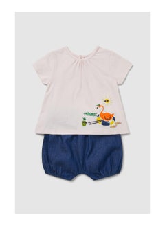 Baby Girls Flamingo Tee And Short Set