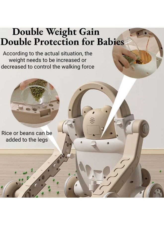 Berma Baby 5 In 1 Multi-Functional Baby Walker Sit-To-Stand Baby Walker With Music  - Image 5