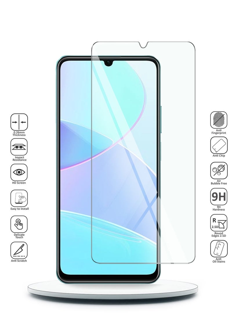 Wtech Realme C51 4G 2023 9H 2.5D Tempered Glass Screen Protector (MSG9CN) - Clear - Image 2