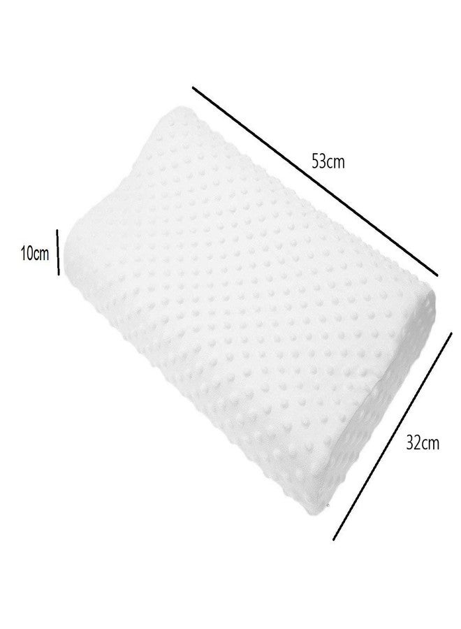 Pindia 1 Pc Standard Size Cervical Orthopedic Curve Memory Foam Neck Relief Sleeping Pillow - 53x32x10 cm - Image 2