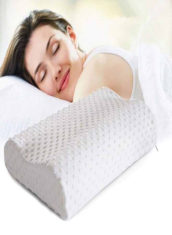 Pindia 1 Pc Standard Size Cervical Orthopedic Curve Memory Foam Neck Relief Sleeping Pillow - 53x32x10 cm - Image 1