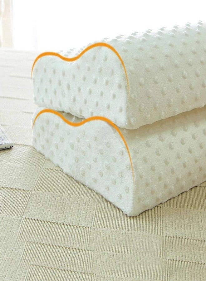 Pindia 1 Pc Standard Size Cervical Orthopedic Curve Memory Foam Neck Relief Sleeping Pillow - 53x32x10 cm - Image 4