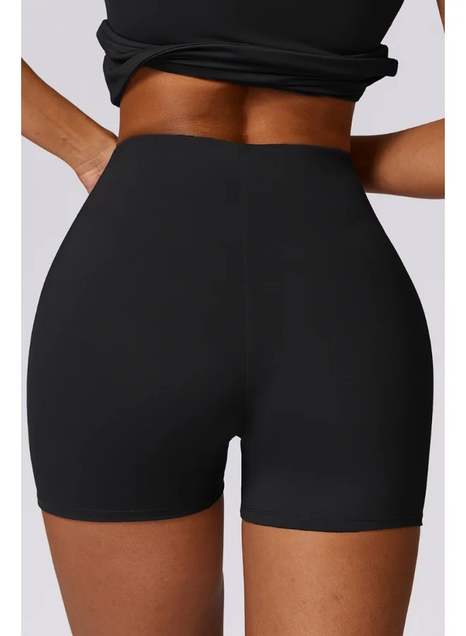 KAWN.YOGA Womens High Waist Contour Workout Sport Yoga Shorts Tummy Control