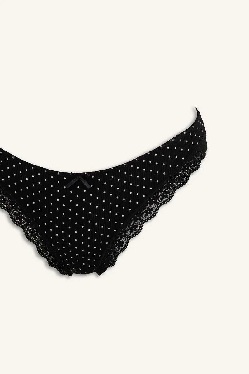 Defacto  Lace Detail Ribbed 2 Piece Slip Panties for Women | Best Price UAE