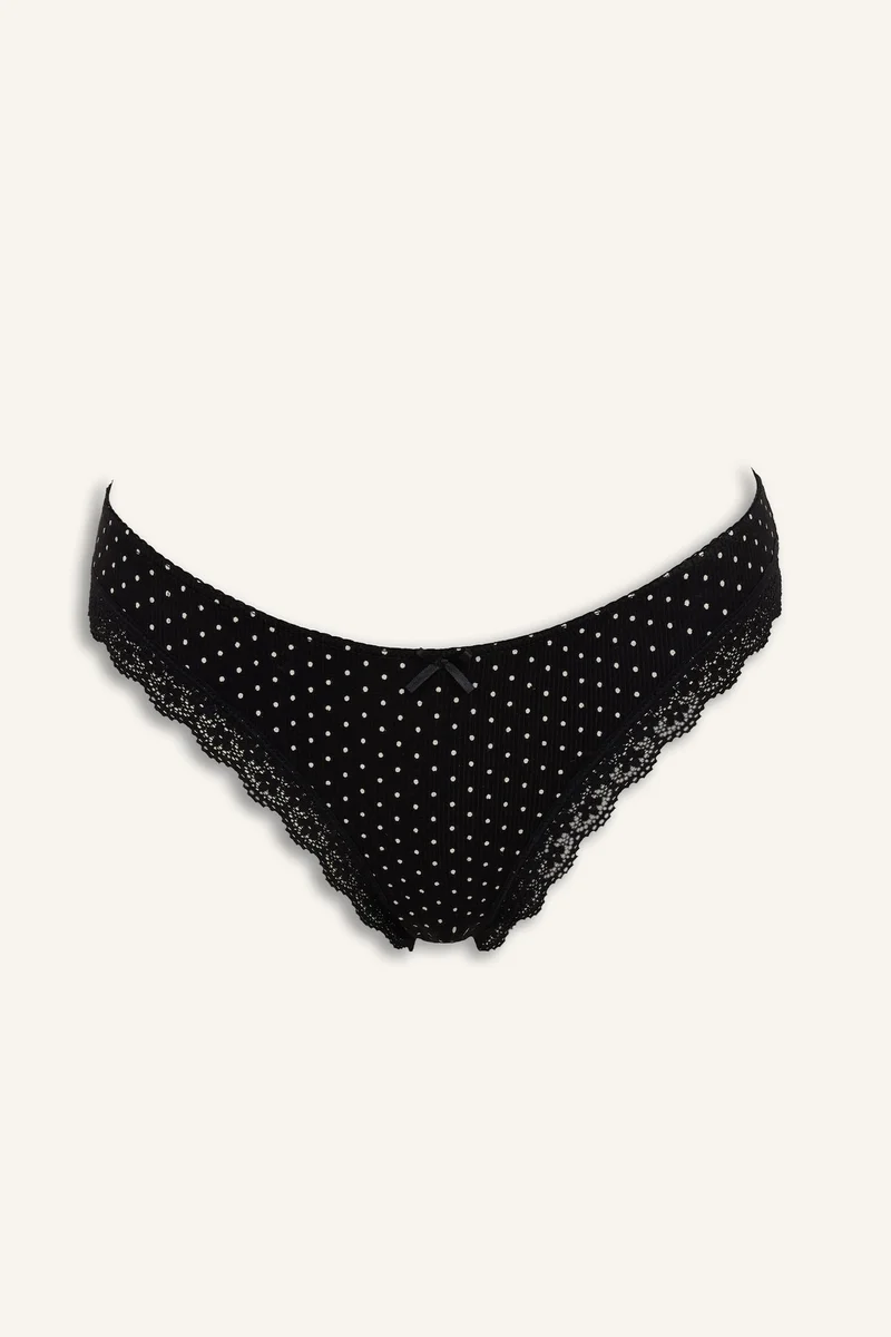 Defacto  Lace Detail Ribbed 2 Piece Slip Panties for Women | Best Price UAE