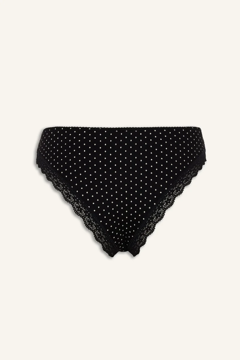 Defacto  Lace Detail Ribbed 2 Piece Slip Panties for Women | Best Price UAE