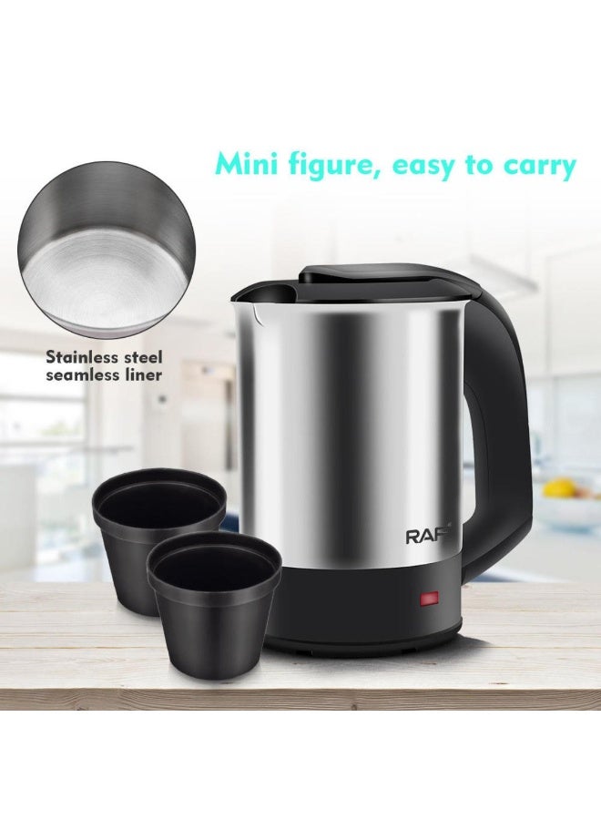 آر إيه أف غلاية كهربائية للسفر من RAF، سعة 500 مل، مصنوعة من الفولاذ المقاوم للصدأ، مع خاصية الإيقاف التلقائي وكوبين - Image 3