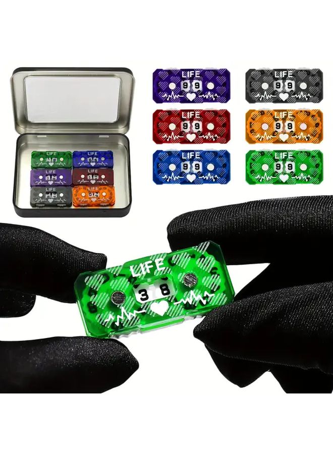 6 قطع عداد الحياة إم تي جي متعقب الصحة ملون B2 لإكسسوارات ألعاب السحر وD&D وألعاب الورق والألواح - Image 2