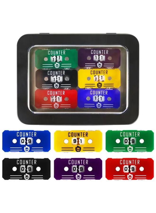 6 قطع عداد الحياة إم تي جي متعقب الصحة ملون B2 لإكسسوارات ألعاب السحر وD&D وألعاب الورق والألواح - Image 1