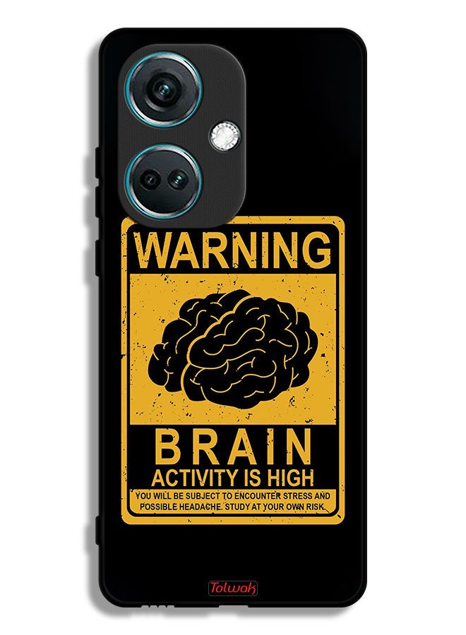 Tolwak OnePlus Nord CE3 Protective Case Cover Warning Brain Activity Is High - Image 1