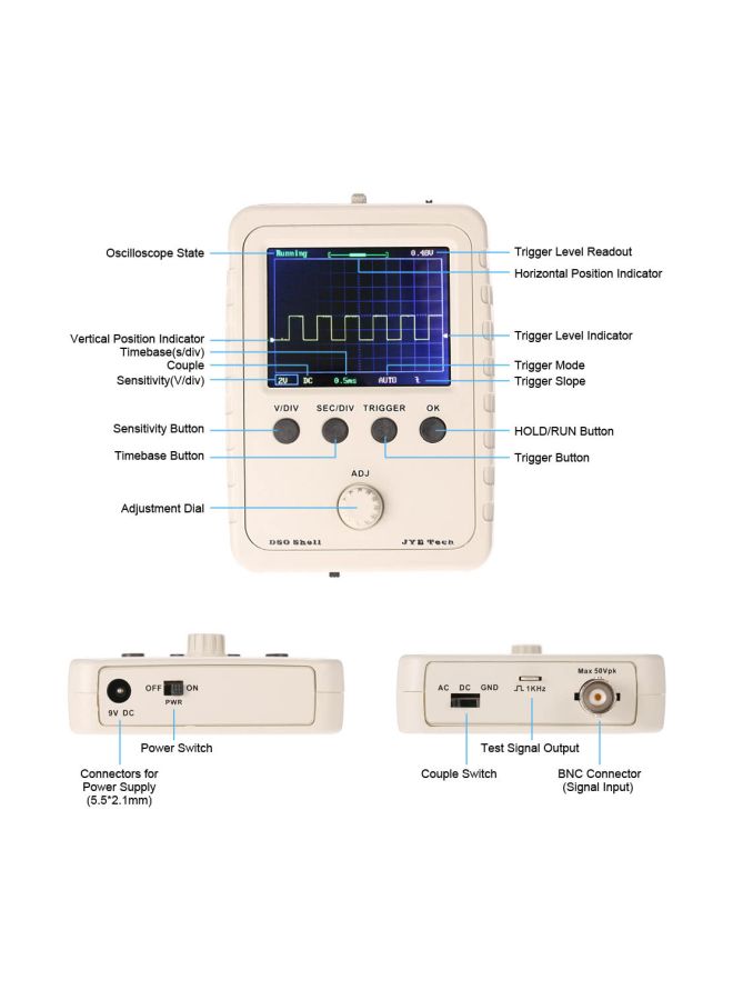 NIBEMINENT Digital Oscilloscope White - Image 2