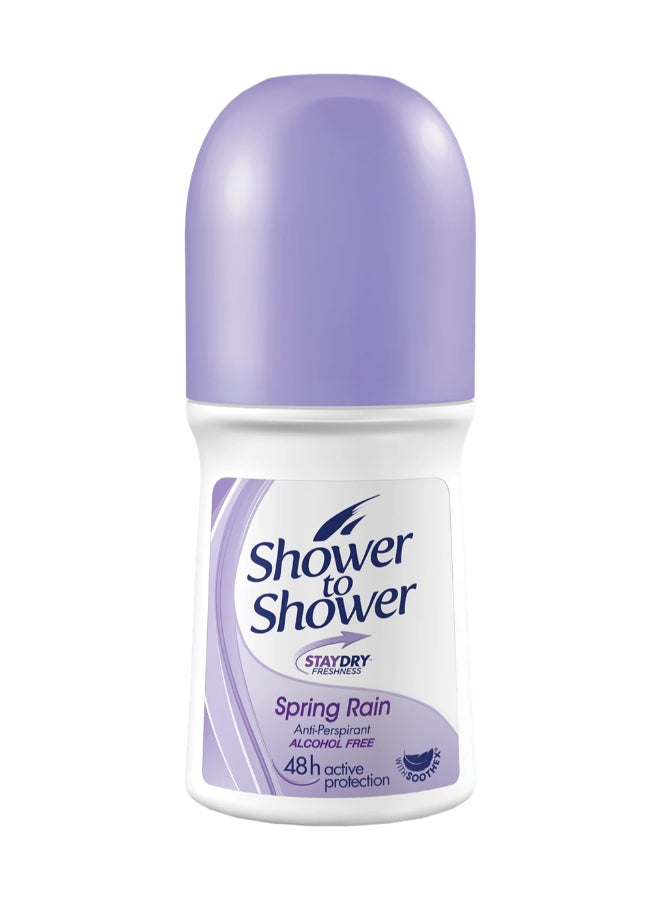 Shower to Shower Women’s Roll‑On Deodorant “ON‑SPRING RAIN” 50 ml (STF35)