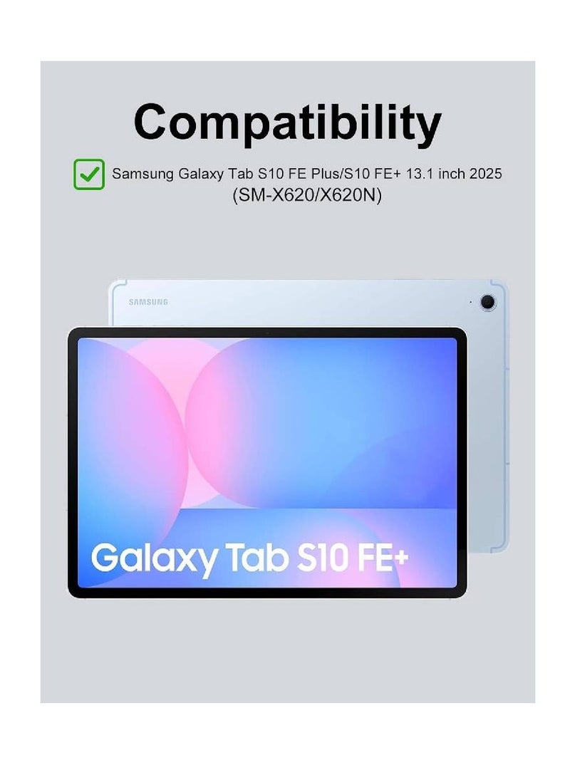 زومي لوحة مفاتيح ZOOMEE لجهاز Samsung Galaxy Tab S10 FE Plus 2025 مقاس 13.1 بوصة، حافظة لجهاز Samsung Galaxy Tab S10 FE Plus مقاس 13.1 بوصة، غطاء لوحة مفاتيح بلوتوث مغناطيسي قابل للفصل، أسود - Image 2