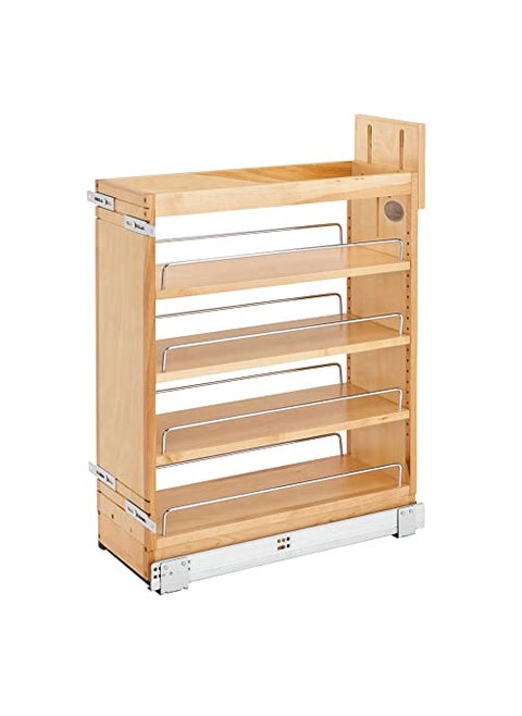 RevAShelf 8 Pullout Storage Organizer for Base KitchenBathroom Cabinets with SoftClose Full Extension Slides and Adjustable Shelves 448BCSC8C