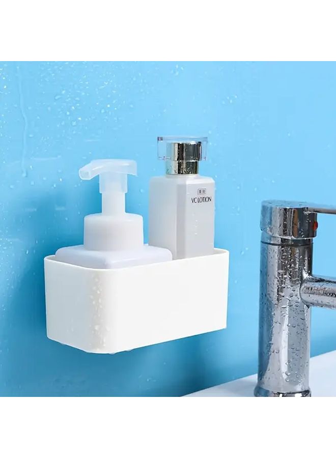 3pcs White Wall Mounted Storage Boxes 2 Short 1 Long Plastic Organizer - Image 5