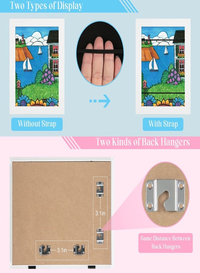 GULETHUN [2-Pack] Kids Art Frames, 8.5x11 Front Opening Kids Artwork Frames Changeable, White Artwork Display Storage Frame for Wall, Holds 50 Pcs, for 3D Picture, Crafts, Hanging Art, Portfolio - Image 4