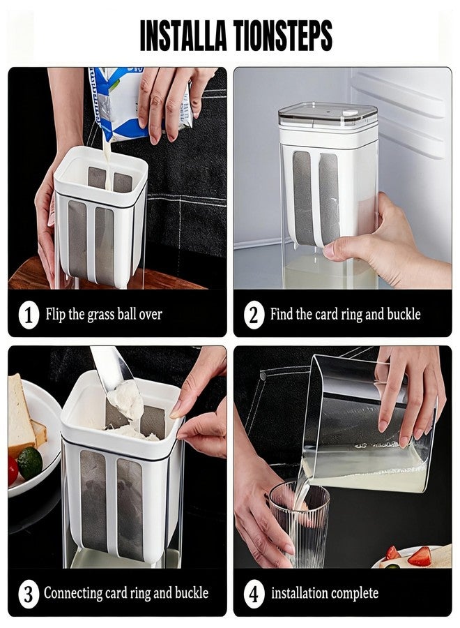 FindXeink Yogurt Strainer-1.9 Quarts (1800ml) Large Capacity Yogurt Strainer Separator, BPA Free PP Material Greek Yogurt Maler for Whey Separation,Fits Nut Milk,Juice,Kefir,Tofu,Cheese (1.9 Quarts-White) - Image 5