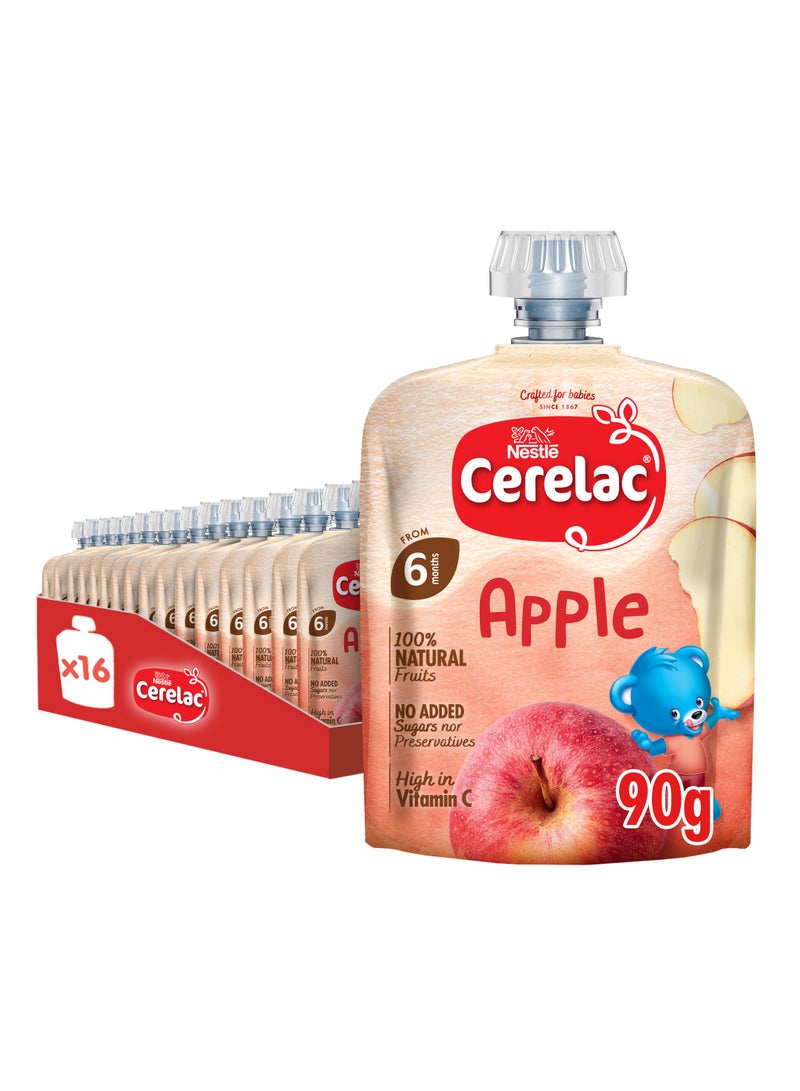 Cerelac Fruits Puree Pouch In Apple 16 x 90g  - Image 1