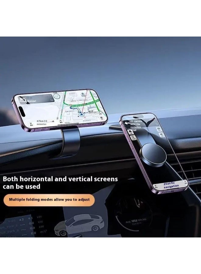 Bendable Magnetic Car Phone Holder for Dashboard, One-Hand Secure Mount, Compatible with All Phones - Image 2