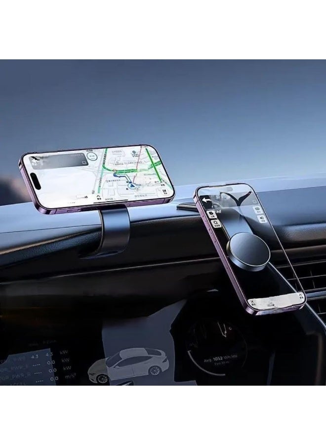 Bendable Magnetic Car Phone Holder for Dashboard, One-Hand Secure Mount, Compatible with All Phones - Image 3