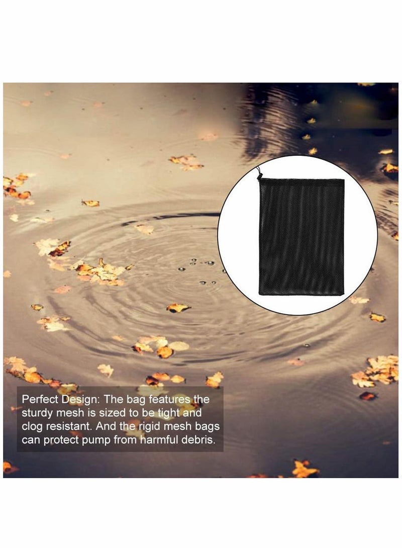 Generic Pond Mesh Pump Filter Bag with Drawstring - Ideal for Pond Biofilters, Aquarium Filtration, and Outdoor Swimming Pools - Durable Black Media Bag for Efficient Filtration - Image 2