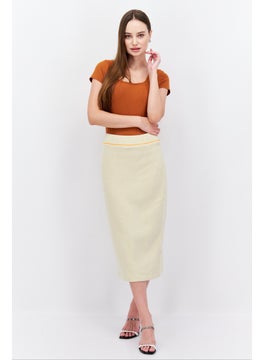 ESPRIT Women Knitted Pull On Midi Skirt, Beige  - Image 4
