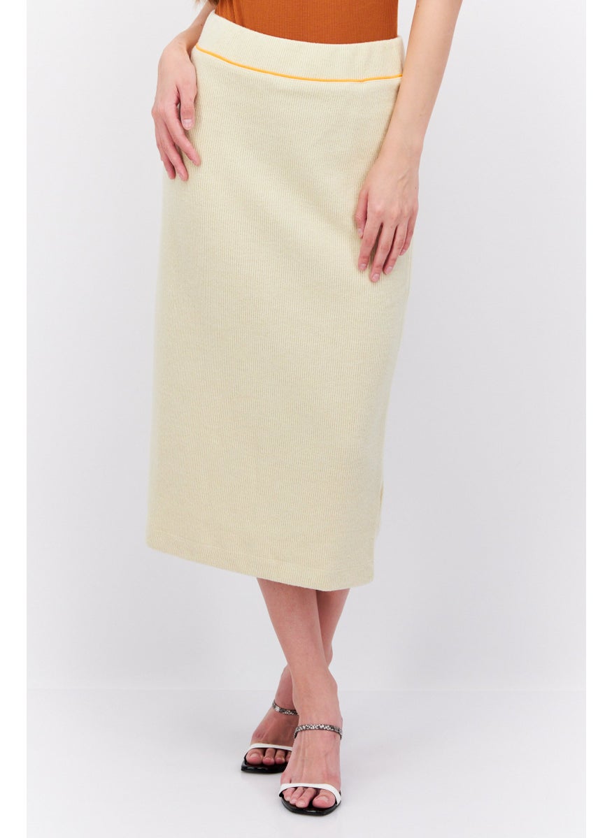 ESPRIT Women Knitted Pull On Midi Skirt, Beige  - Image 1
