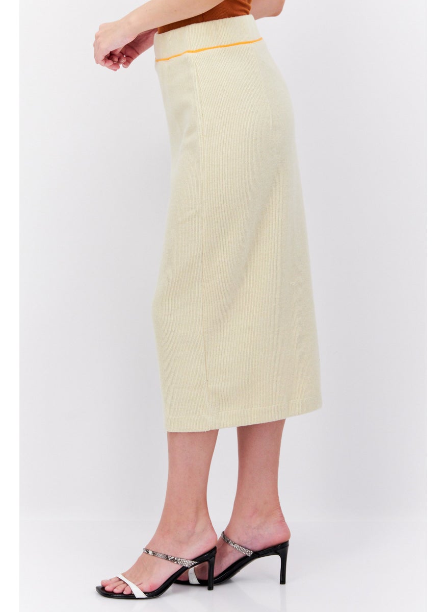 ESPRIT Women Knitted Pull On Midi Skirt, Beige  - Image 2