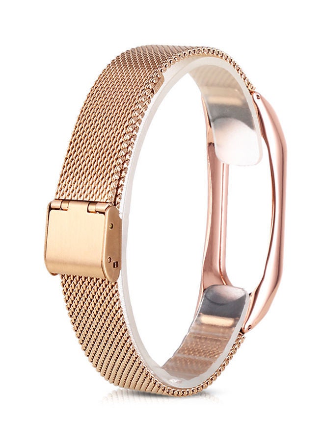 NIBEMINENT Stainless Steel Strap For Xiaomi Mi Band 2 Gold - Image 2