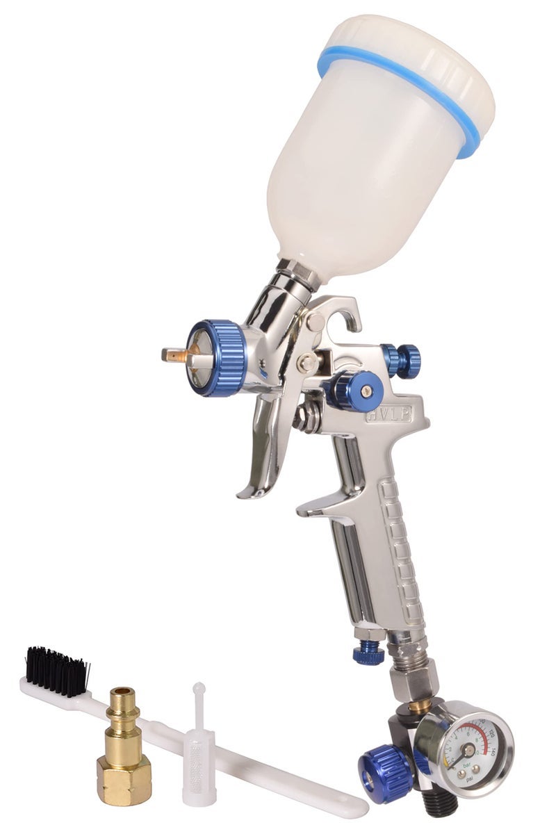 Dynastus Touch Up 5 oz HVLP Air Spray Gun Auto Car Detail Paint Sprayer Spot Repair, with Regulator - Image 1