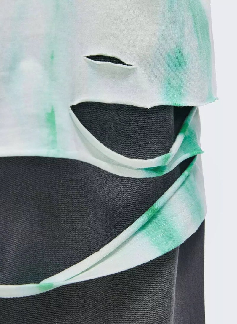 Men Ripped Tie Dye Tank Top - Image 3