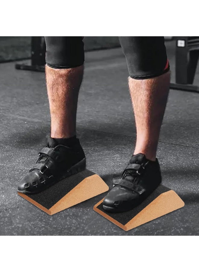 Soofam Squat Wedge Block - Heel Elevated Squat Training - Portable Anti-Slip Fitness Ramp Suitable for Men and Women - Home-Use Item for Fitness, Push-Ups, Yoga, and Weightlifting Calf Stretching Incline Board - Image 3