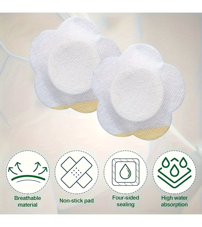 50 White Disposable Castor Oil Abdominal Patches Breathable Non-Woven Navel Stickers - Image 2