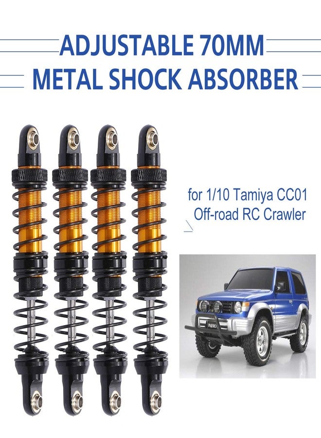 GoolRC 4pcs 70mm Metal Shock Absorber Damper Adjustable for 1/10 Tamiya CC01 RC Crawler Off-road Car - Image 2