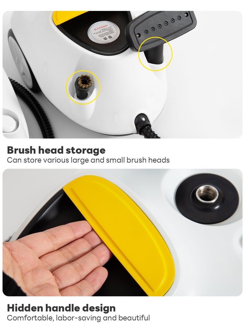 Sharpdo Steam Cleaner, Chemical-Free, Multipurpose Power Steamer with 22 Accessories for Cleaning, Cleaner & Wallpaper Removal, Grout, Tile, Car(White) - Image 5